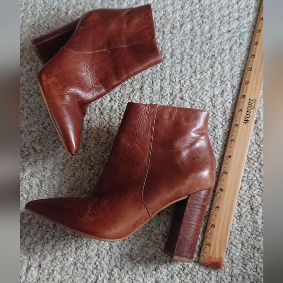 Steve Madden POUT brown leather bootie size 7M - Picture 10 of 12